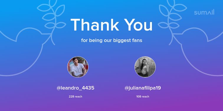 beamoreiira's tweet photo. Our biggest fans this week: leandro_4435, julianafilipa19. Thank you! via https://t.co/kNHLePvjkQ https://t.co/bpxsgxYwbP