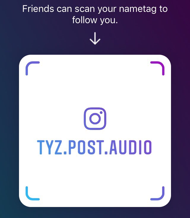 Tyz49's tweet image. TyzPostAudio.com now on Instagram
Scan it to follow us 😀

#PostAudio #ReRecording #ReRecordingMixer #SoundDesign #SoundEffects #ADR #VoiceOver #AudioRepair #DialogRepair #AudioSync #MobileRecording #TyzPostAudio
