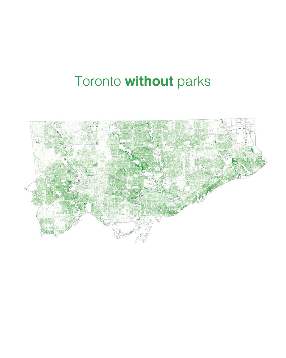 Week 14: Which neighbourhoods are the greenest without their parks?Thinking about limited park access to  #FlattenTheCurve, we wanted to look at the inequality of greenery throughout the city  #TorontoAtlas