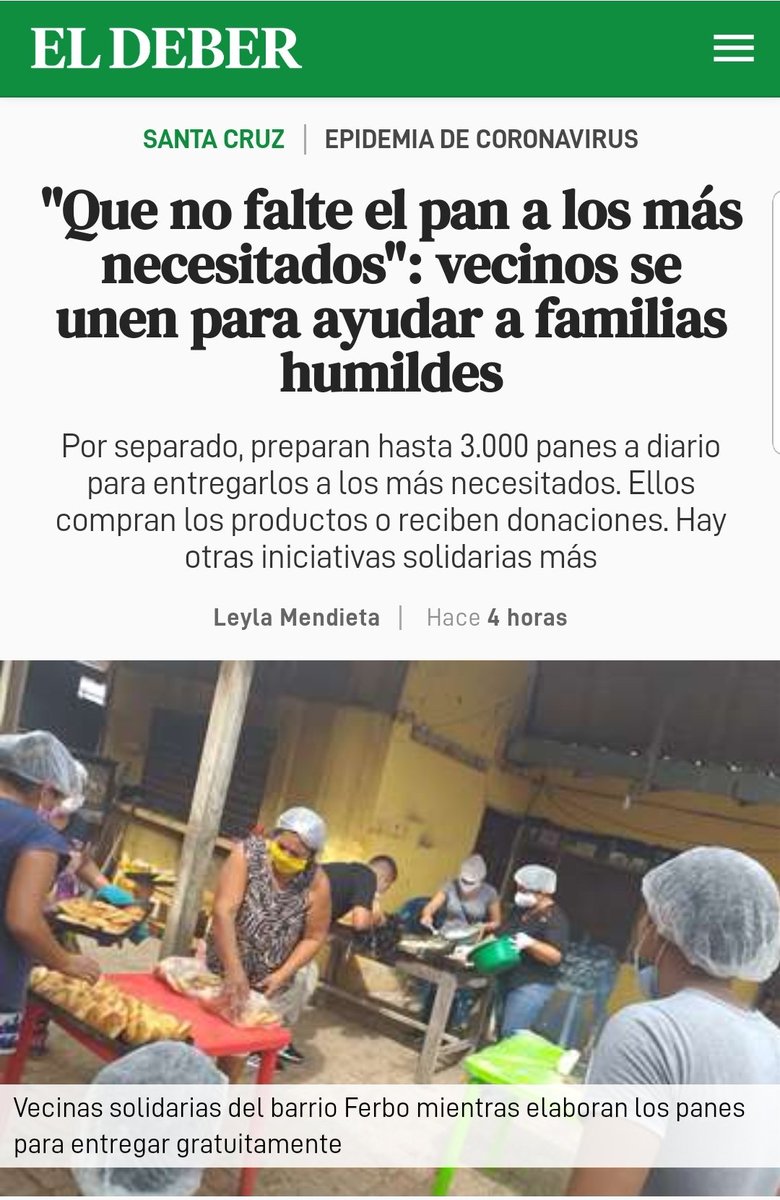 LuisFerCamachoV's tweet photo. Gabriela y mis hijas junto a otras mujeres y hombres valientes y solidarios, hacen pan para que los más necesitados tengan al menos cubierto el desayuno. ¡Esas son las mujeres de mi casa! Ellas no pierden un segundo cuando se trata de ayudar. https://t.co/zElpwSErjz