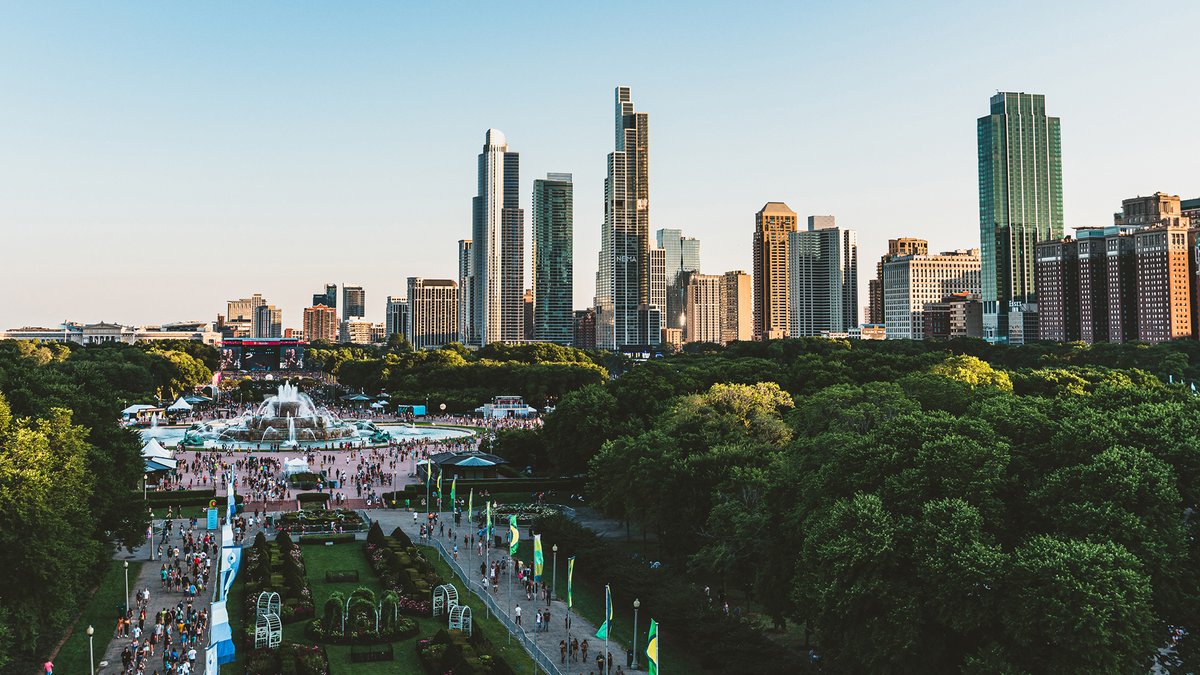 lollapalooza's tweet photo. Spending a lot of time video chatting? Picture yourself at #Lolla with these select custom backgrounds. https://t.co/r7SppK9WpP