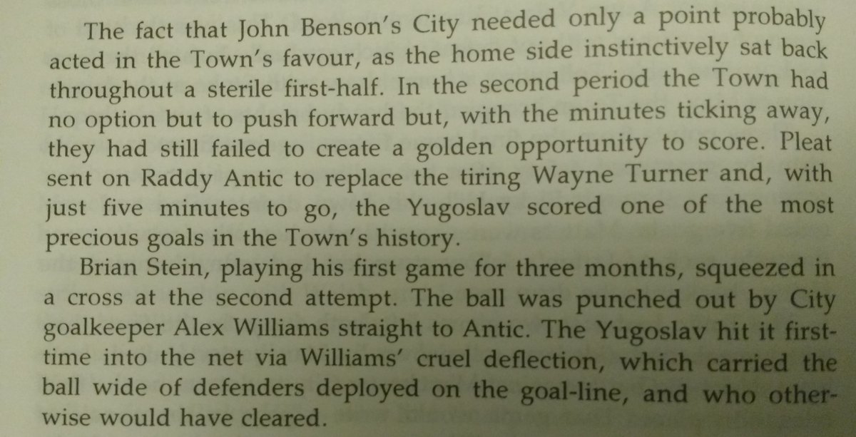 pete_sanders's tweet photo. 14 May 1983: Raddy 1 City 0.
#RIPRaddy #COYH #LTFC
Text: Roger Wash 'Luton Town - The modern era' https://t.co/3OspgvARb7