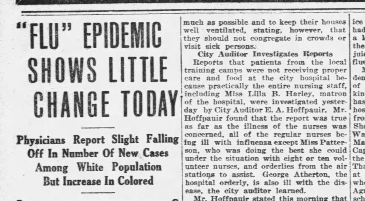 This is a thread about the 1918 flu pandemic and how Miami’s black community got its first real hospital after that pandemic. Special thanks to  @jddelapaz_ for sharing some of his ongoing research on the 1918 flu pandemic and Miami's history.