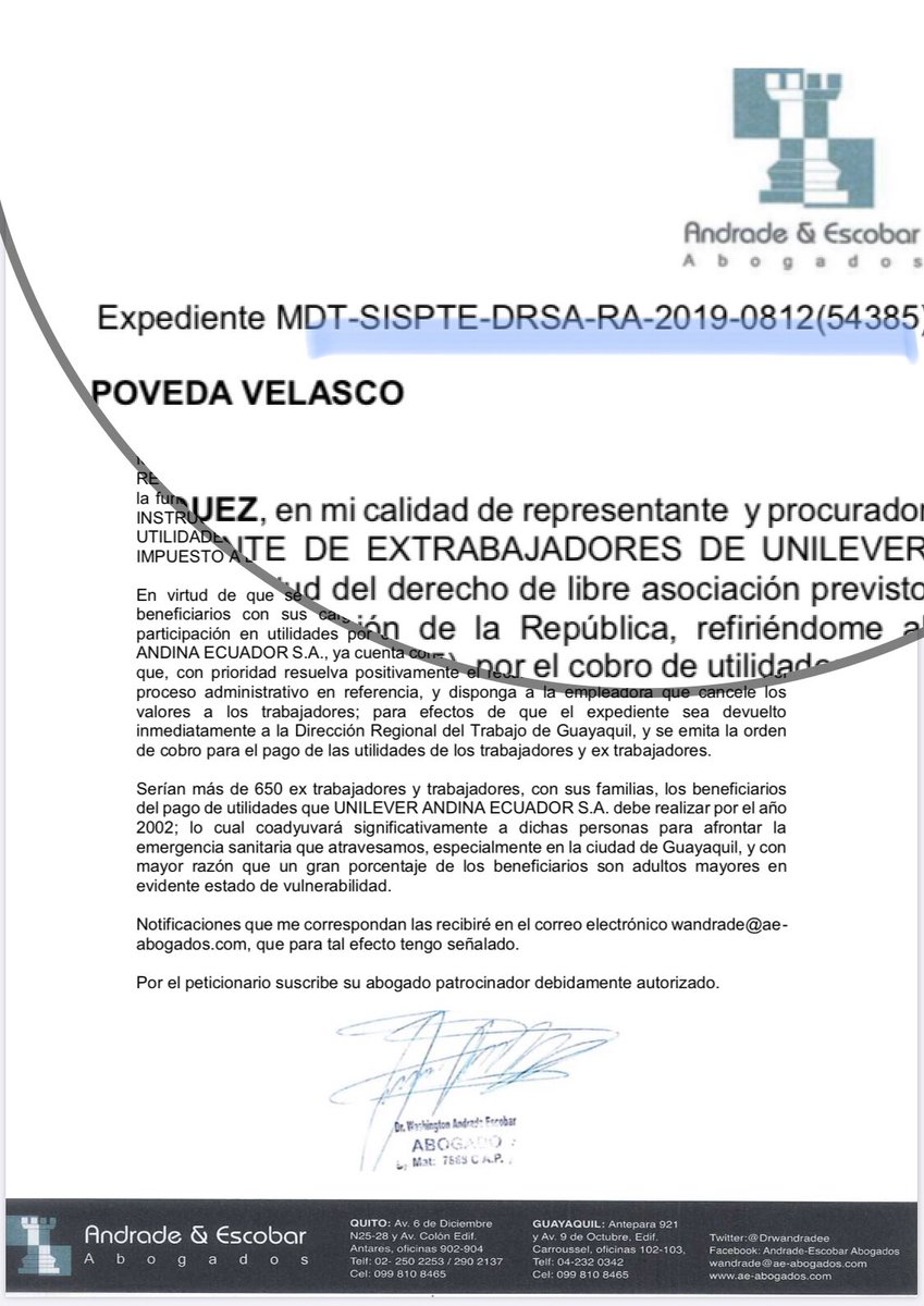 Drwandradee's tweet photo. Srs: @Lenin @ottosonnenh @Luis_PovedaV @MinTrabajoEc su atención a este caso! 
Si quieren ayudar a personas en estado de vulnerabilidad, hagan cumplir la ley y dispongan el pago inmediato. 
No es plata estatal, ni de la empresa, es de los trabajadores! 
#UtilidadesUnilever2002YA https://t.co/RghllSgUVe