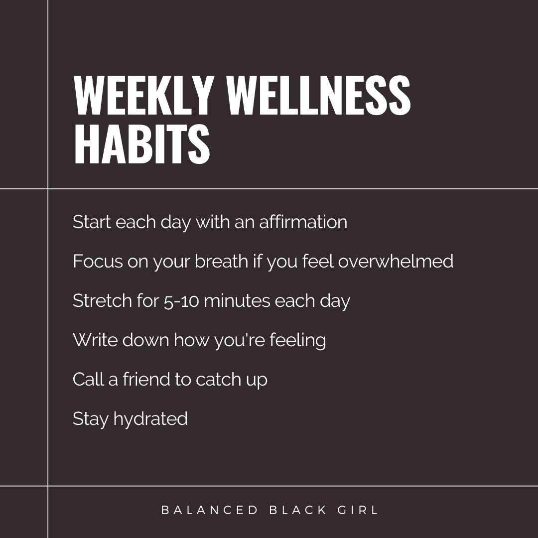 balancedblkgirl's tweet photo. Practices we are focusing on this week 🙏🏾 https://t.co/ukX8OGYp4Y