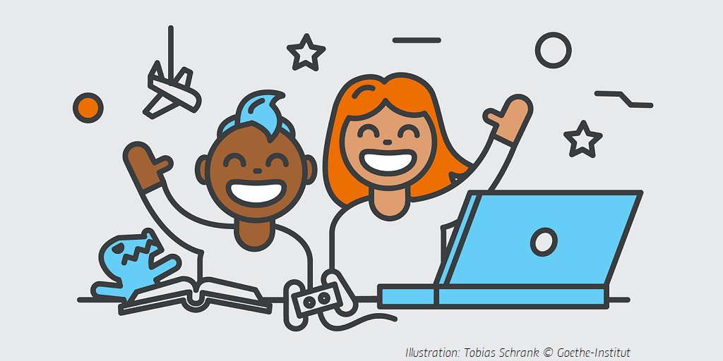 GIMadrid's tweet photo. #Ersatzprogramm
Calidad en vez de inactividad – ¡Disfruta del tiempo libre de una forma útil! Aprovecha esta serie de programas educativos digitales y gratuitos del Goethe-Institut para seguir formándote y aprendiendo alemán desde casa.
👉 https://t.co/7kKgfCItu5 https://t.co/X0dJLOHUpV