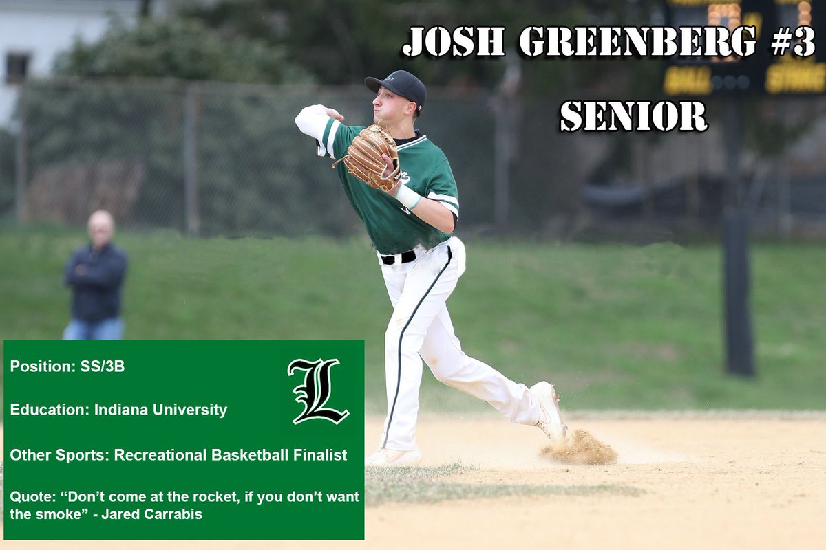 LancerBaseball3's tweet photo. Senior Spotlight: Josh Greenberg, 2 year varsity starter. Looking forward to this season and we are sure he will make us proud! https://t.co/xtDUWuIaOA