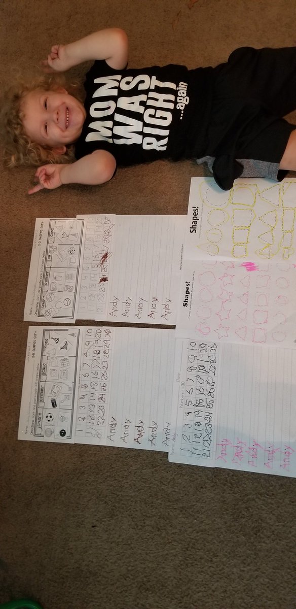 PreKShaffer's tweet photo. This little hornet is excited to share his work! #educatinghornets https://t.co/t8KBhrxYNX