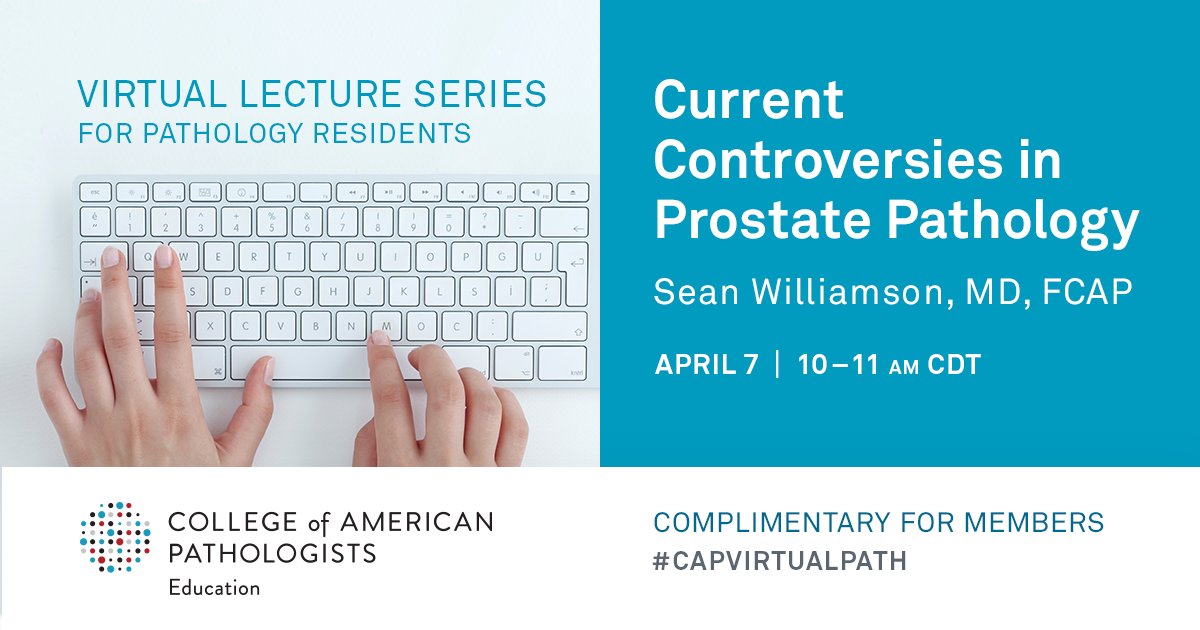 Williamson_SR's tweet image. Join me for #capvirtualpath lecture tomorrow!

What is controversial in #prostatecancer to you?

@Pathologists