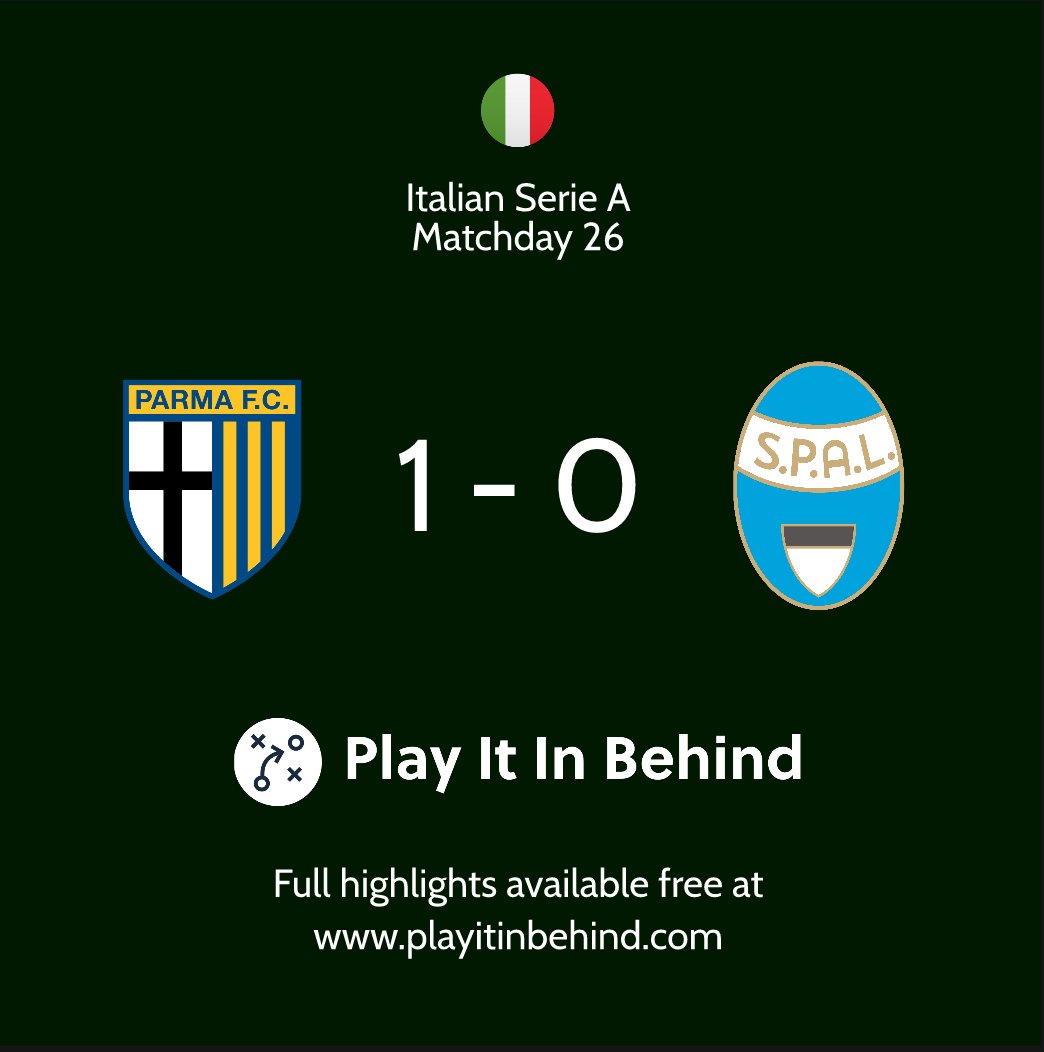 playitinbehind's tweet photo. Watch the most recent round of matches in #SerieA on our website (link in bio) #PIIB #PlayItInBehind https://t.co/72qT5xezWw