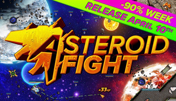 GREAT discount now on ASTEROID FIGHT on #steam ! steam.asteroidfight.com #indiegames @steam_games #indiedev Release THIS FRIDAY!