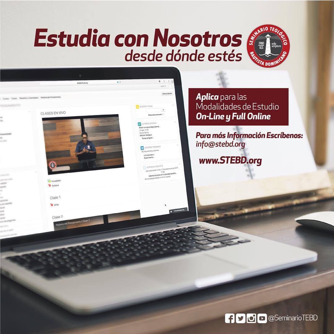 SeminarioTEBD's tweet photo. ¡Ya iniciamos nuestro período de inscripción para el próximo trimestre! (Abril-Junio 2020) totalmente en línea. Estudia con nosotros desde dónde estés. Para más información escríbenos a: info@stebd.org https://t.co/Q3P2FVIUmV