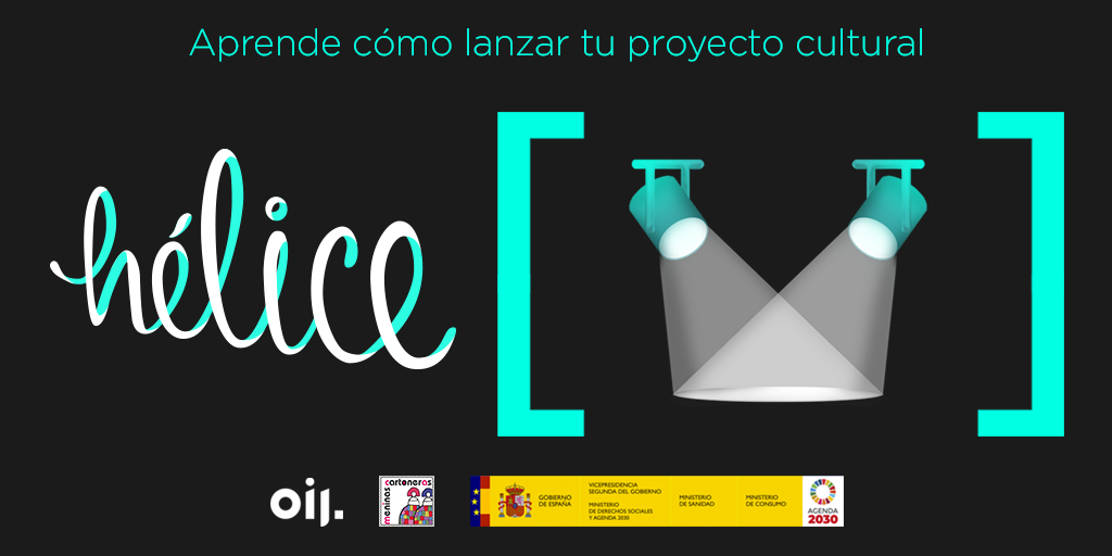 ¡Apúntate a la nueva edición del #ProyectoHélice! Un curso de #emprendimiento cultural con herramientas para diseñar, comunicar y hacer sostenible tu proyecto. 10 horas lectivas, #online y #gratuito para hacer desde casa. ¡Inscríbete en oij.org/proyecto-helic… !