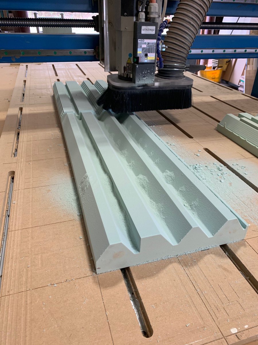 Can we talk shop for a sec? Troy Malmstrom, our design technology manager is safely sequestered in his workshop making mockups of a rainscreen panel for a new building in #Cincinnati #architecture #design #making #mockup <a href="/uptownINNOcorr/">Uptown Innovation Corridor</a>