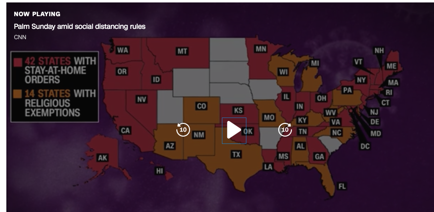 jredo's tweet photo. Does anyone else look at this map and think that the Midwest will become the next US hot zone around April 16th? (source: #CNN ) #Quarantine #StayHomeSaveLives https://t.co/8CqEzfSFTs