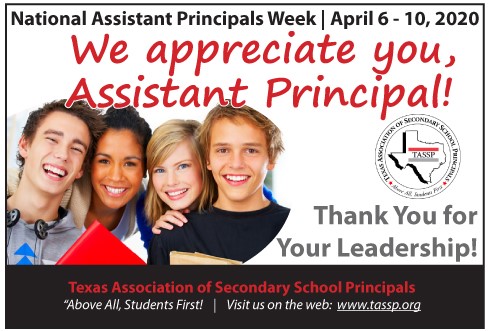TASSP1's tweet photo. Happy Assistant Principal's Week from TASSP! https://t.co/sWjXjhV4Id