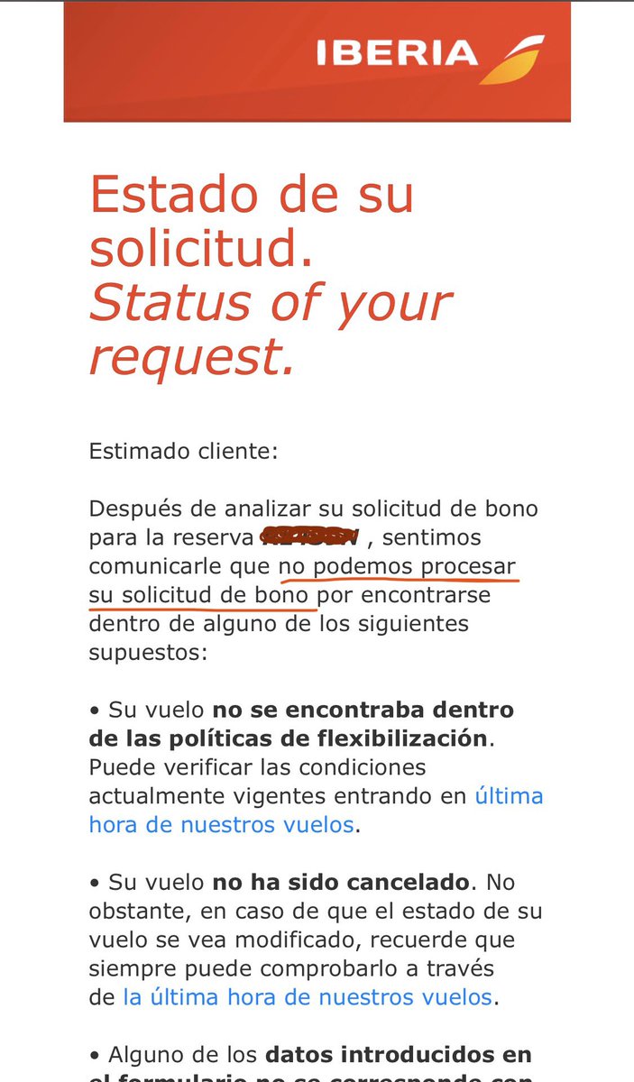 Janforrellat's tweet photo. Imposible conseguir el reembolso o el bono que @Iberia @iberiaexpress PROMETIÓ por la cancelación de vuelos. Despues de gastar mas de 30€ en llamadas a atención al cliente para que me digan rellene un formulario, pues resulta que ni el formulario sirve. https://t.co/F8fOx27lNw