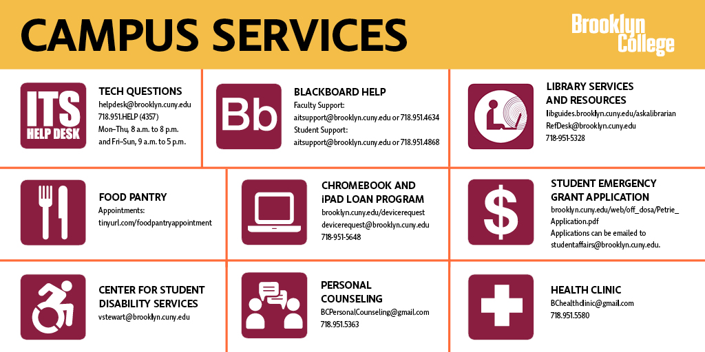 Brooklyn College On Twitter Covid 19 Updated Campus Services