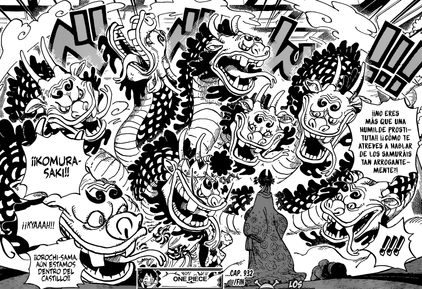 ċygi One Piece Comparativa Entre El Cap 932 Del Manga Y El Ep 927 Del Anime Momento En El Que Orochi Muestra El Poder De Su Fruta