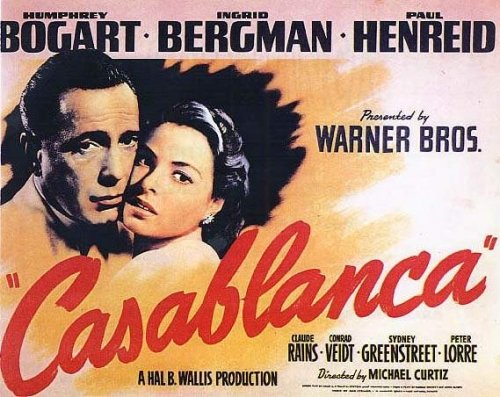 15-Casablanca.Un classique indémodable du cinéma, et ce titre est mérité. Un récit poétique et bien construit, des acteurs au top de leurs formes, et un thème principal inoubliable. Bref : regardez-le.½/5