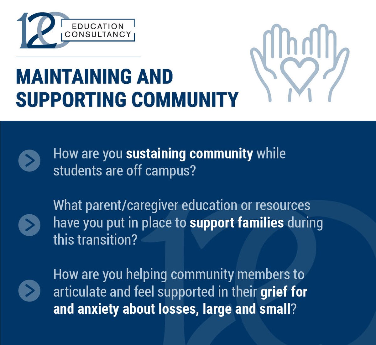 120Education's tweet photo. As we adjust to new routines, how have you taken care of your communities? What supports and feedback loops are in place? How can we care for people who are all feeling very new at everything and out of their element? #120shares #distancelearning #covid19 #education #community https://t.co/UgnI8jpUES
