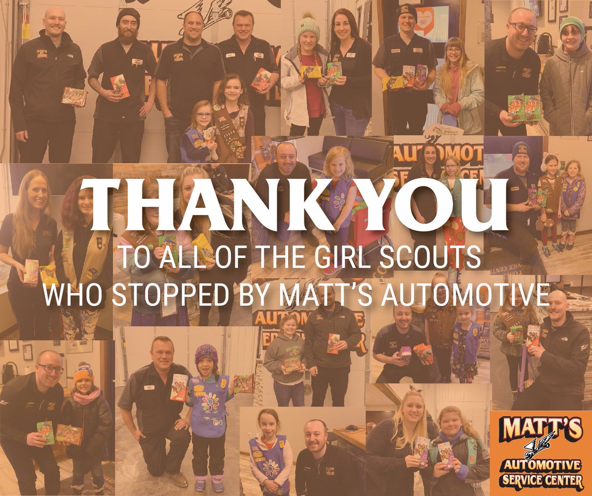 We want to thank each and everyone one of our amazing local Girl Scouts who came in to practice their selling skills with us. 🍪
We loved meeting each of you and hope we helped reach some of your goals!
#MattsAutoFM #GirlScoutCookies #YoungEntrepreneurs #AutomotiveFun