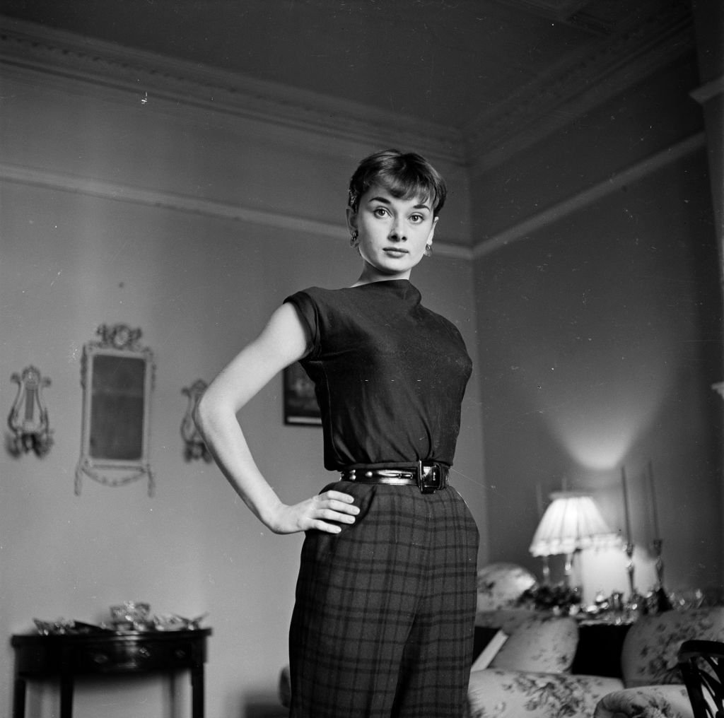 Audrey Hepburn photographed by Walter Carone at her South Audley Street apartment, Mayfair, London 1951 #NationalTartanDay