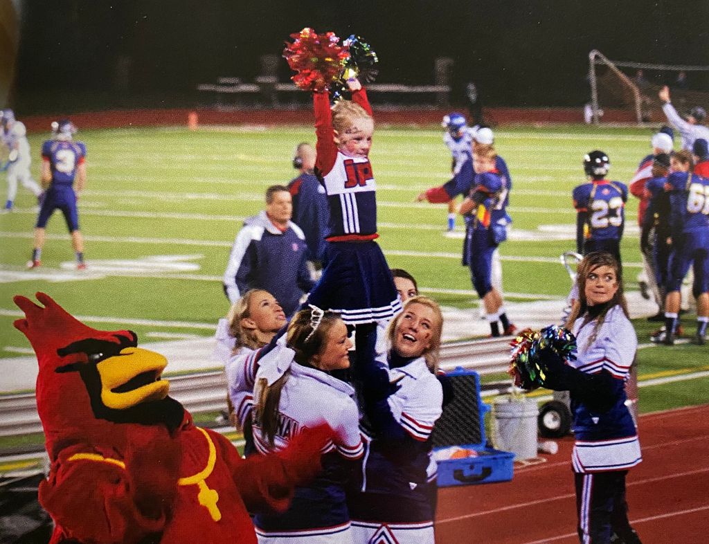 JPIIHSSports's tweet photo. Here’s your Monday edition of JPII Cardinal Athletics Alumni Trivia!

Which current coach and senior cheerleader appear in this photo from Fall 2012? 

@JPIIHSPLANO 
@JPIIHSSports 
@jpiihsalumni 
@CheerJPIIHS https://t.co/bv8efwzT06