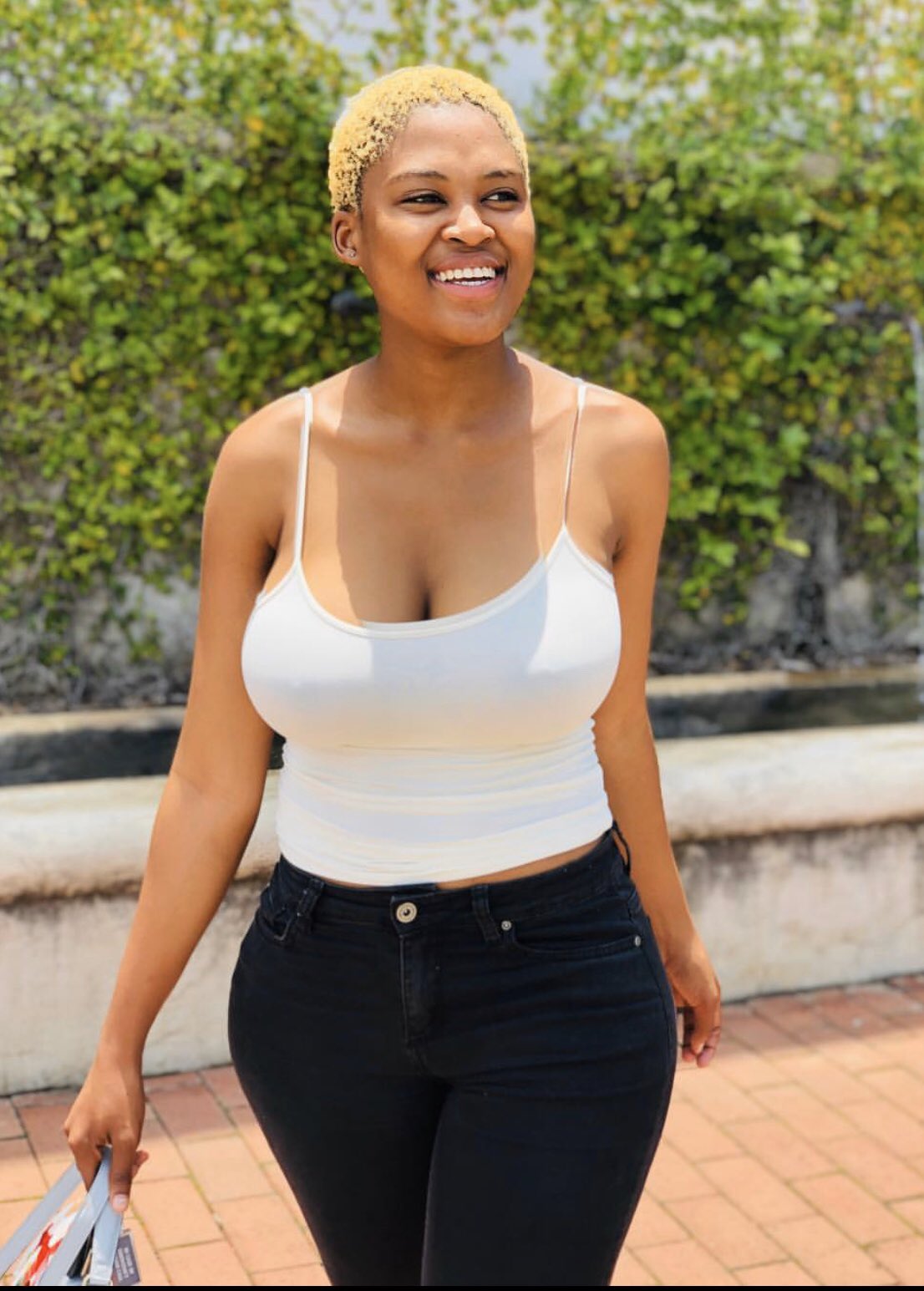 Moh on X: #nobras #bigboobs #feelfree so I saw this picture of  @asamngqithi on instagram with no bra and it gave me ideas of not wearing a  bra, be free only wear