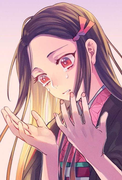 UoFoさんがTwitterに投稿した竈門禰豆子(鬼滅の刃)のイラスト。