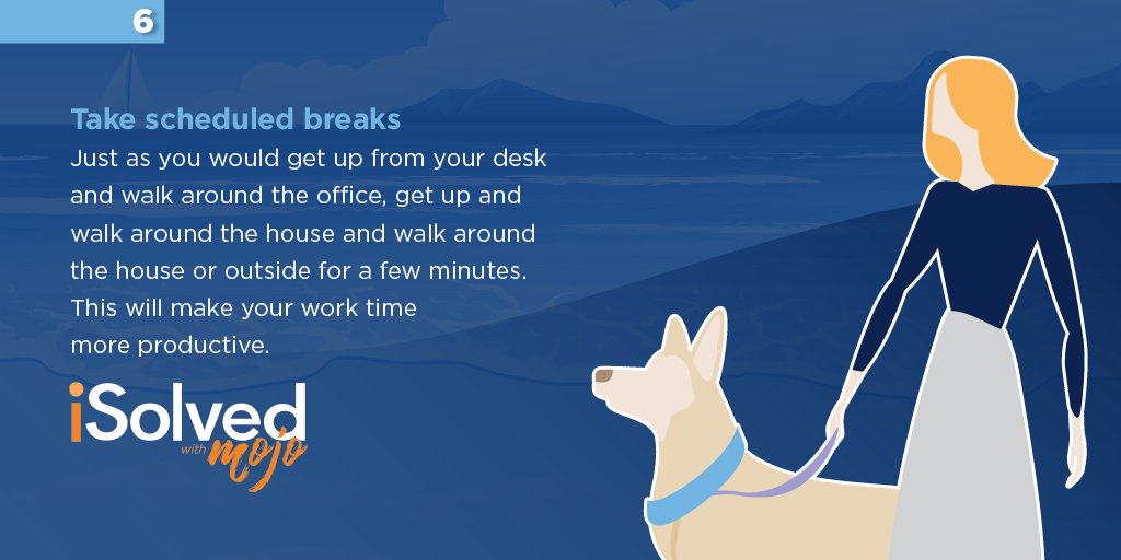 Here’s a helpful tip when it comes to working from home: take breaks and get out for a walk! The benefits are better than you know! #iSolved #WorkingFromHome