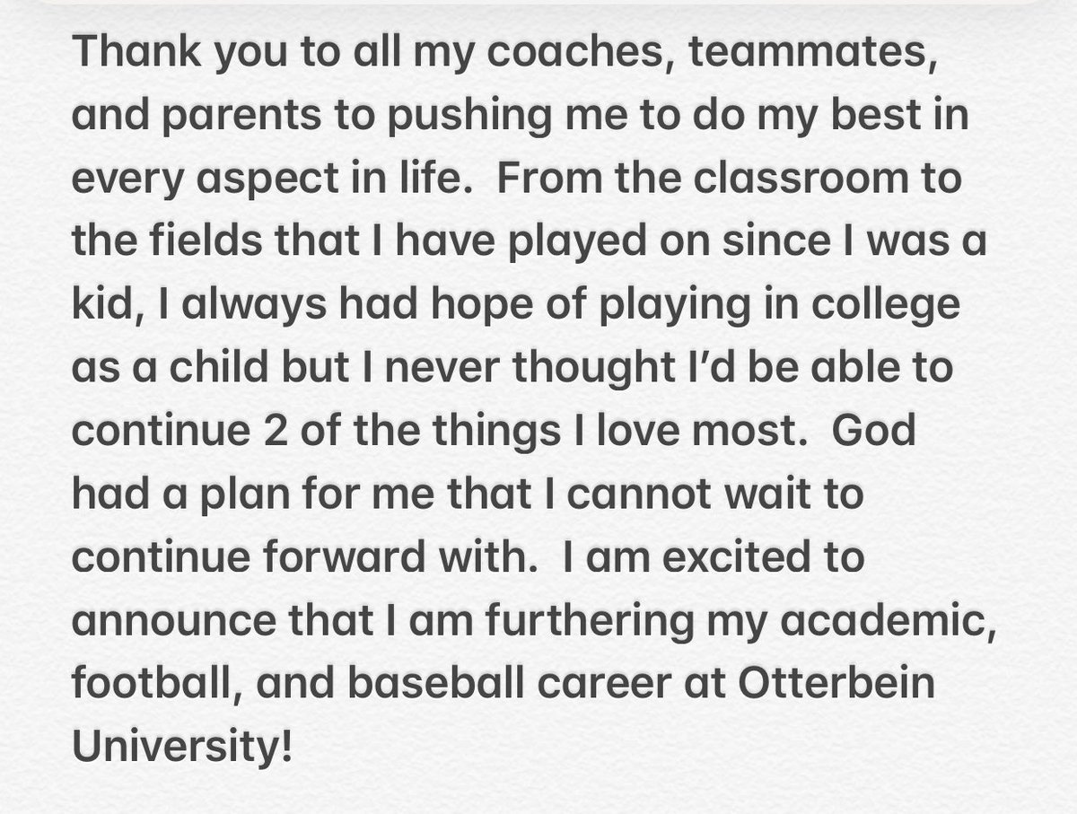 Reese113444's tweet photo. Committed✅ Go Cards🥵 @Northridge_FB @NorthridgeAthle @bb_ridgevikings @Otterbein_FB @OUCardsBaseball #doubleup https://t.co/Kjv2S9fkNY