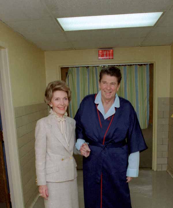 HONEY, I FORGOT TO DUCK,' INJURED REAGAN TELLS WIFE - The New York Times