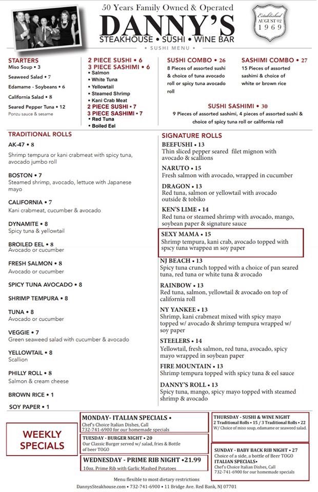 danssteakhouse's tweet photo. Available from 3-8PM — 732-741-6900 #delivery #freedelivery #sushi #sushitakeout #curbsidepickup #curbside #takeout #togo #COVID19 https://t.co/U8hFIK9Ith