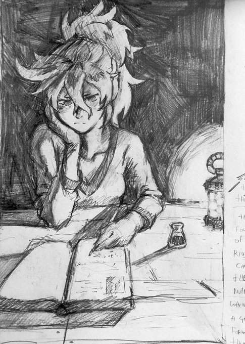 Pyka writing some thing idk ?
#originalcharacter #writing #drawing #pyka 