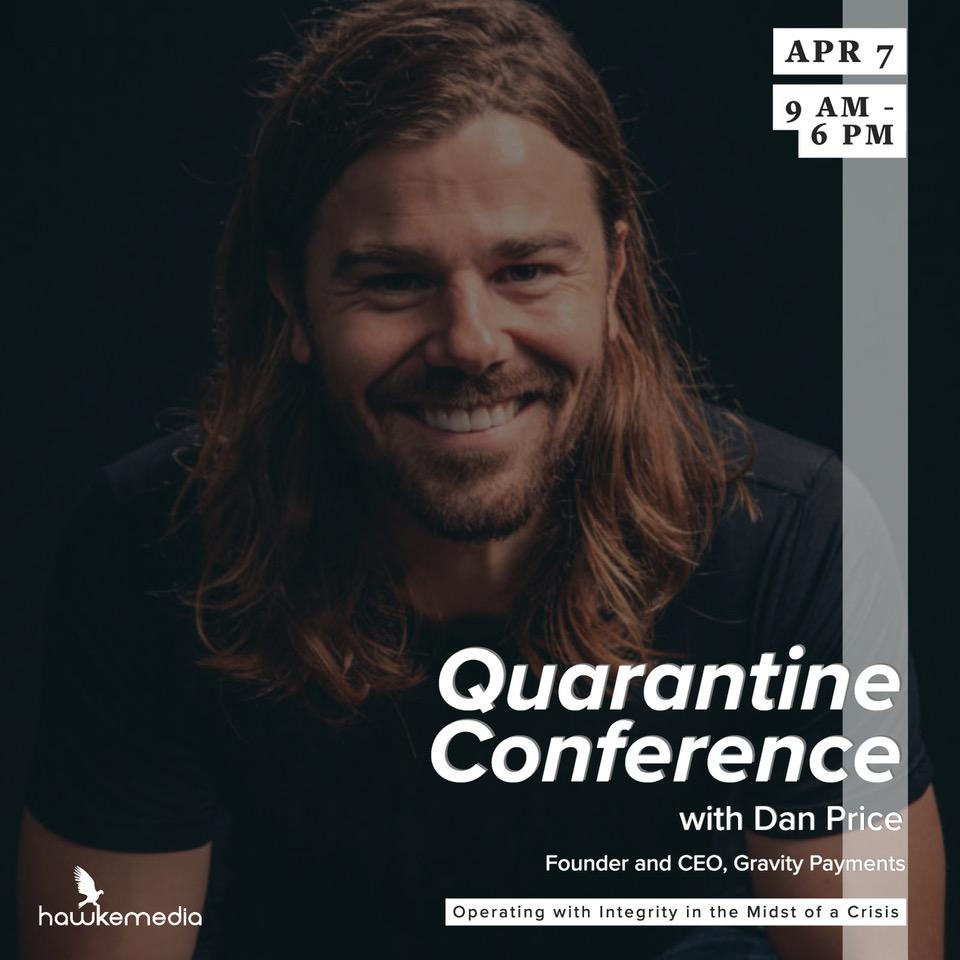 DanPriceSeattle's tweet photo. I'll be virtually joining dozens of business leaders to give a talk at the first #quarantineconference tomorrow at 5:30 p.m. Pacific.
The topic: leading a business with integrity amid a crisis. A lot to talk about!
Learn more or RSVP at https://t.co/OLNm1qdqy9 https://t.co/ZEm8bNBLDv