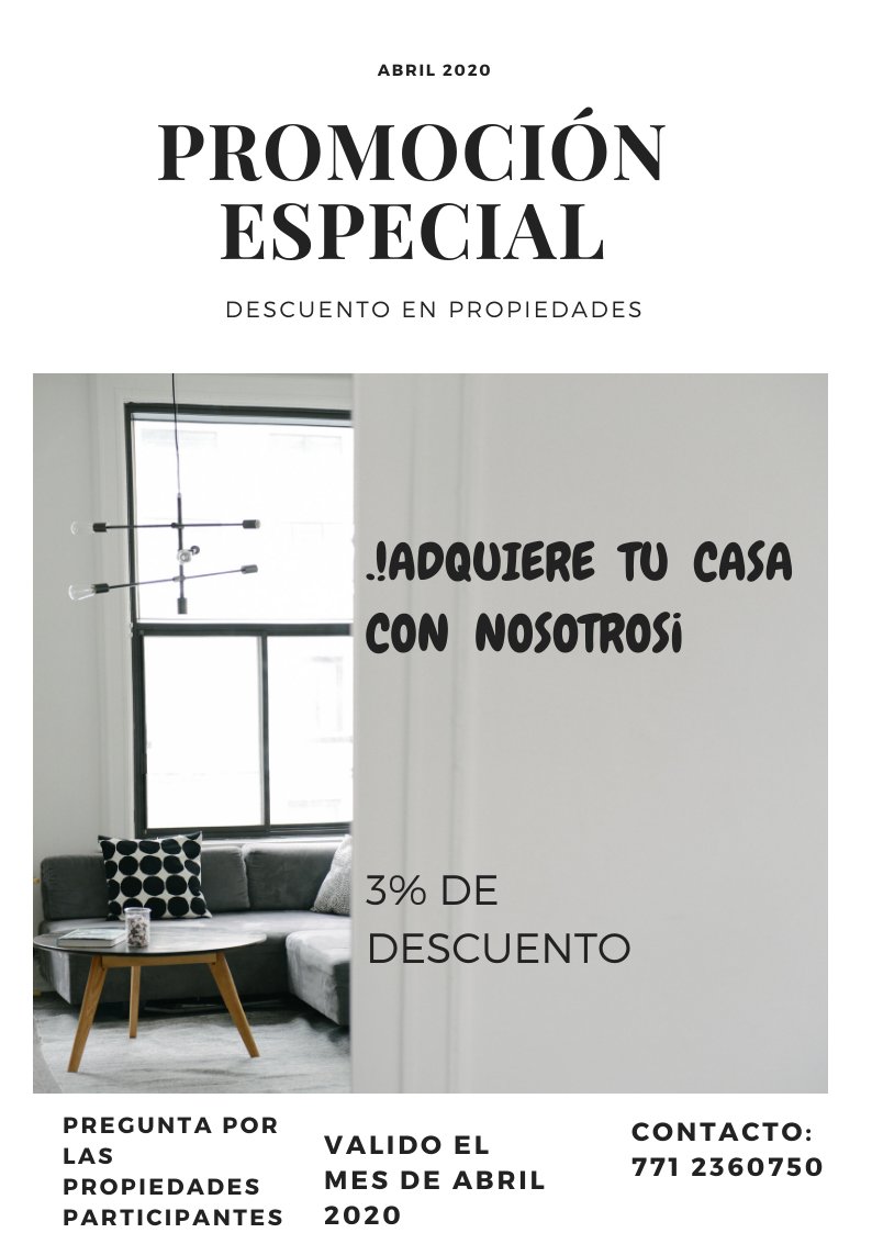 SOFINMEXICO's tweet photo. PROMOCIÓN ESPECIAL POR CONTINGENCIA. !Adquiere tu casa ahora¡ https://t.co/wSMJbiyIUE