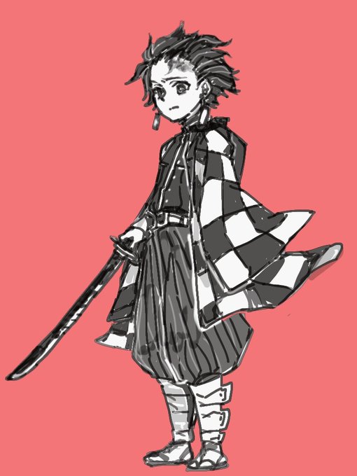 ぺげらっちょ🐹さんがTwitterに投稿した竈門炭治郎(鬼滅の刃)のイラスト。