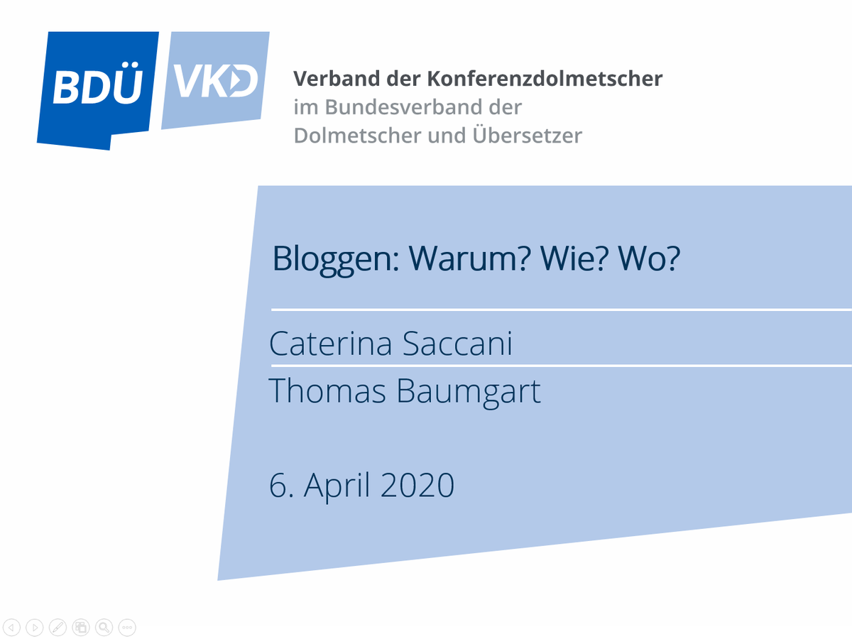 fidusinterpres's tweet photo. Persönlicher #Meilenstein: heute mein erstes #Webinar gehalten, zusammen mit der wunderbaren Kollegin Caterina Saccani (@Saccani_xl8) #dolmetscher #konferenzdolmetscher #vkd #terplove #bloggen https://t.co/z00X72GJLD