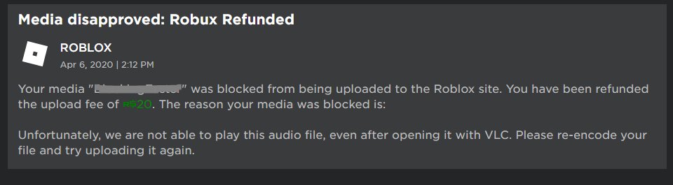 Boatbomber On Twitter You Know How Roblox Refunds Failed Audios Why Don T They Refund Failed Ads The Audio Is Possibly My Fault But The Ad Service Going Down Is Their Fault And - how to refund your robux