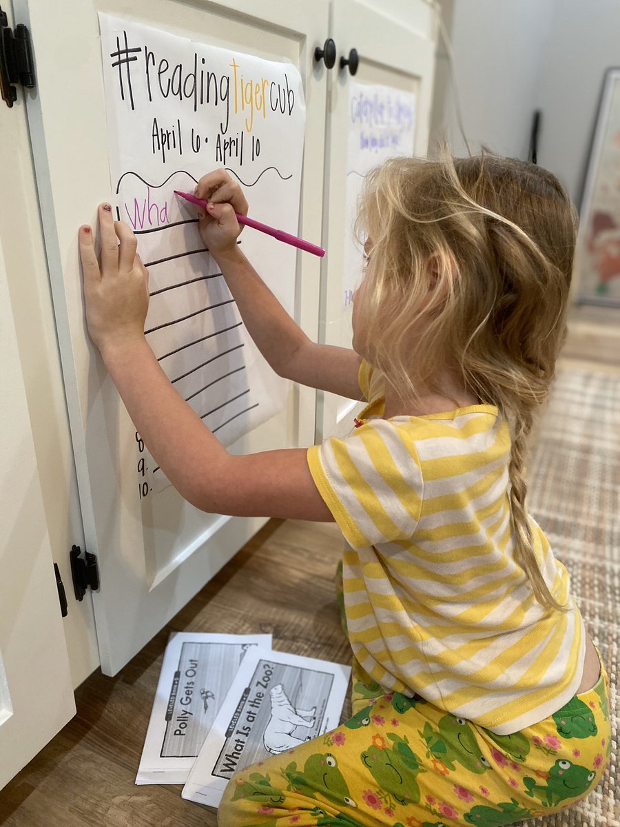 MrsPettigrew43's tweet photo. Working to complete her 2nd #tentitlechallenge because she’s a super #readingtigercub @TweetDCS_HES https://t.co/JRDLxvWLLM