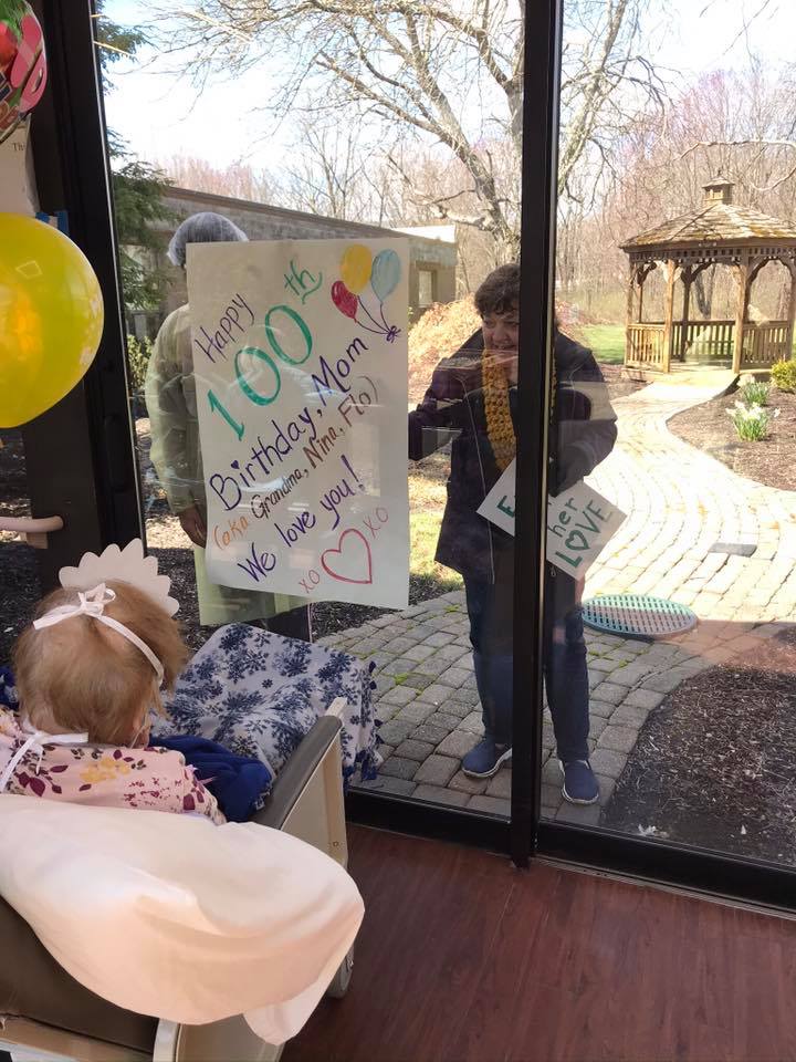 #SomeGoodNews My great-aunt turned 100 this weekend and she did it in style. Big thanks to the staff of Montgomery Nursing and Rehab for making her day so special despite not being able to celebrate with her family.
