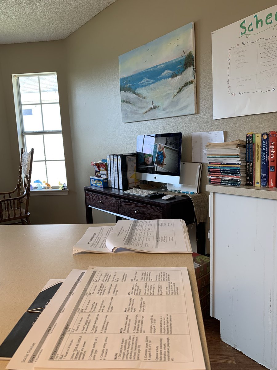 RunningMama0522's tweet photo. Day 4 at home...
We’ve survived our first morning of distance learning and virtual sessions.
So far we’ve had several meltdowns, a bloody nose, and a minor burn. We may not survive the next 26 days.
#COVIDChronicles #sendhelp #andtequila https://t.co/AigKotqEGP