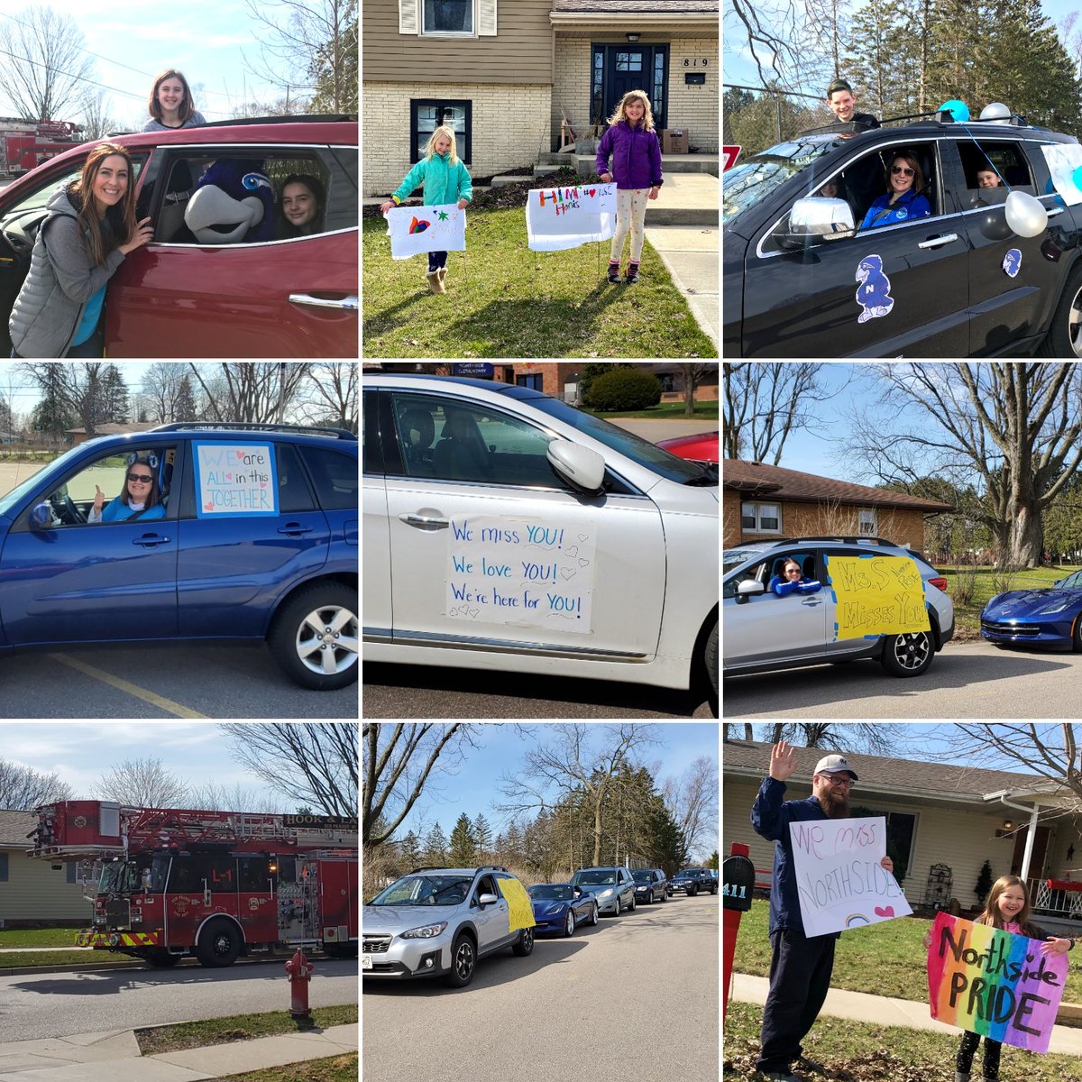 Thank you to the most AMAZING school community (students, families, staff, SP Police and Fire) for coming out with signs and smiles for our car parade today! #wemissourstudents <a href="/NellieNighthawk/">Nellie Nighthawk</a> <a href="/stanislawski29/">Anne Stanislawski</a> <a href="/sunprairiek12/">Sun Prairie Schools</a>