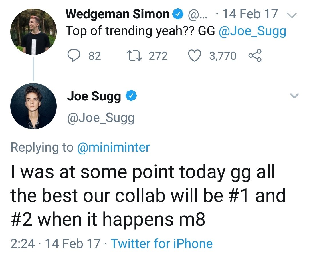 Joe Sugg predicting the future, it really got to #1 Trending