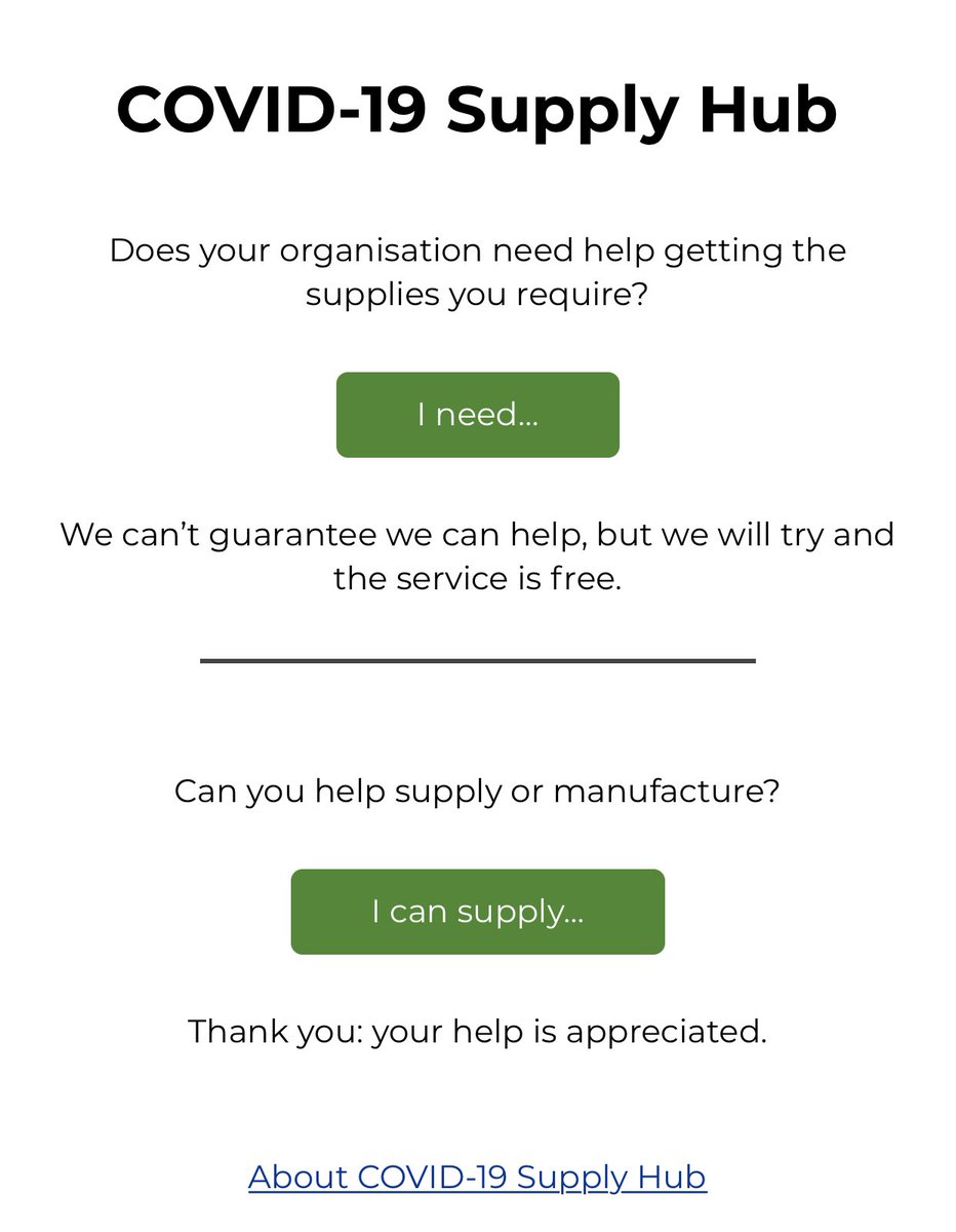 Lossky's tweet image. Given the intense need to get supplies to key workers, @Applegate_B2B has set up a free service to match need and supply - if you need items or can help with supply: applegate.co.uk/covid19 We’ve already arranged supply of millions of items of PPE, sanitiser &amp;amp; other supplies