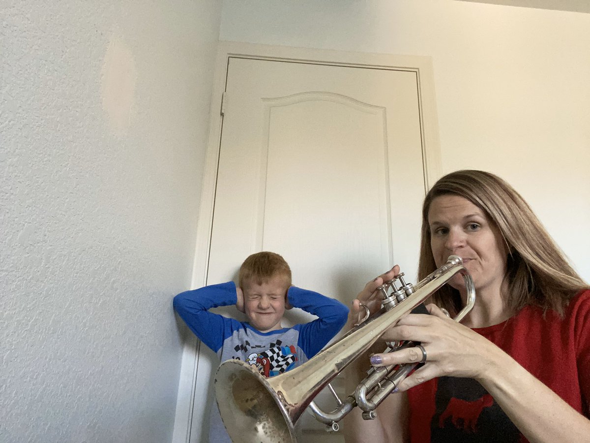 CehsBand's tweet photo. It’s important to continue practicing. Practicing helps with social distancing  #CoyotesInQuarantine https://t.co/yf4V64k82S