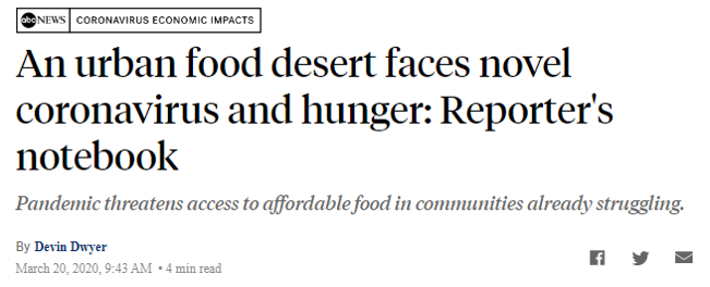 Black efforts to take caution to maximize safety are complicated by racism. From food deserts making it harder to store up on essentials while self-quarantining, to fears of being racially profiled while wearing a protective mask 2/4