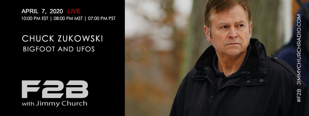 asmeandmyself's tweet photo. #Tuesday 4/7/20 #LIVE on FadeToBlack @JChurchRadio
- Chuck Zukowski @UFOnutcom
Bigfoot and UFOs
10:00pm EST | 08:00pm MST | 07:00pm PST #F2B #Sandbox
#LIVE via https://t.co/S4tS1jgSHR
#MOMORules https://t.co/XruWtTsTew
