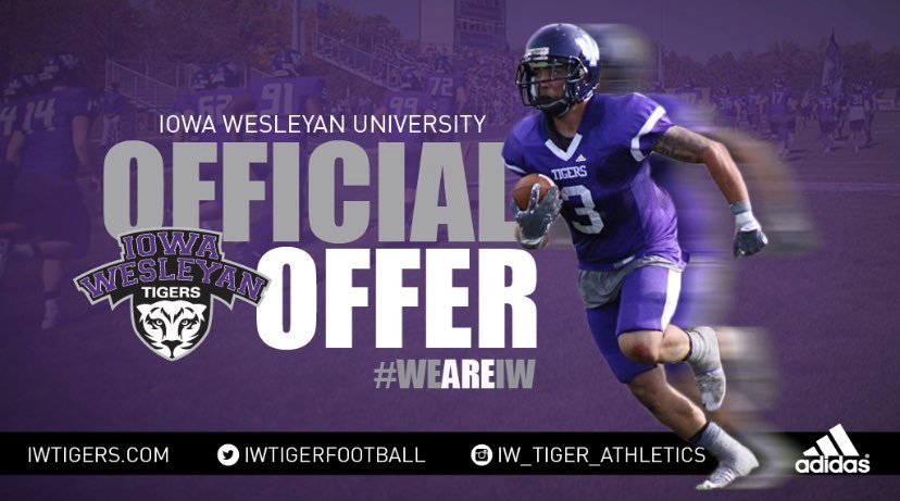 I am truly blessed to announce that I have received an offer to go play at Iowa Wesleyan University 🟣⚪️ <a href="/Coach_Sears/">Jake Sears</a>